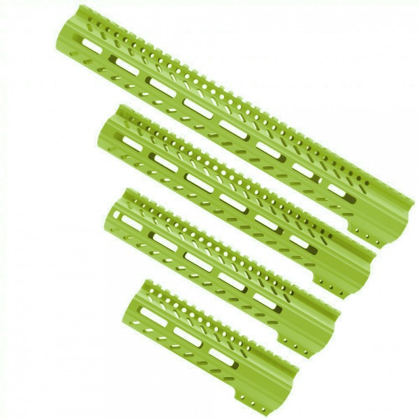 AR-15 M-LOK  Super Slim Free Float Handguard - Cerakote Zombie Green (OPTIONS AVAILABLE)